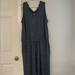 Heather Blue Sleeveless Jumpsuit